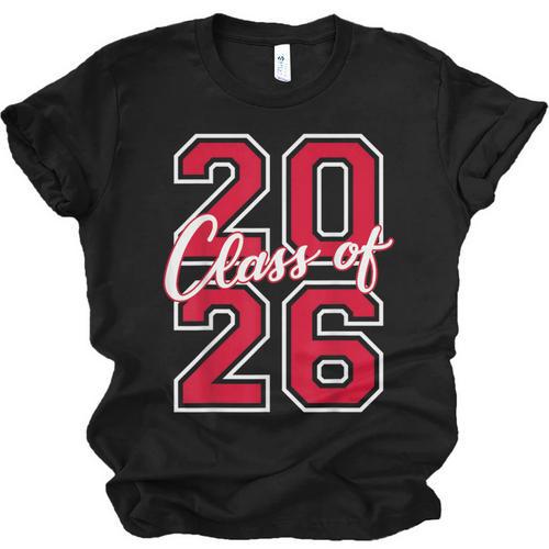 Class Of 2026 Graduation Red With Varsity Letters Unisex Jersey T-Shirt - Best Gift Smart