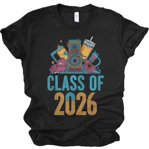 Class Of 2026 Retro Graduation Memory Nostalgia For Seniors Unisex Jersey T-Shirt - Figerry