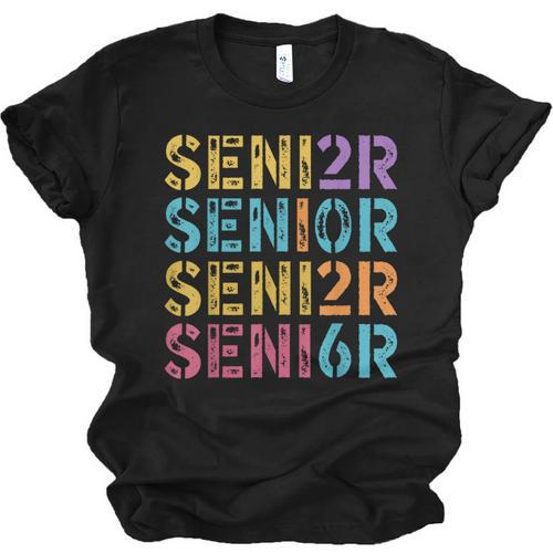 Class Of 2026 Senior Graduation Colorful Vintage Unisex Jersey T-Shirt - Best Gift Smart