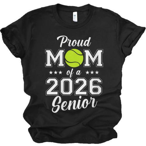Class Of 2026 Tennis Mom Senior Graduation Graduate Unisex Jersey T-Shirt - Best Gift Smart