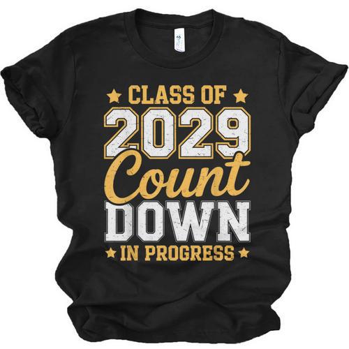 Class Of 2029 Count Down Fun First Day 8th Grade Graduation Unisex Jersey T-Shirt - Best Gift Smart