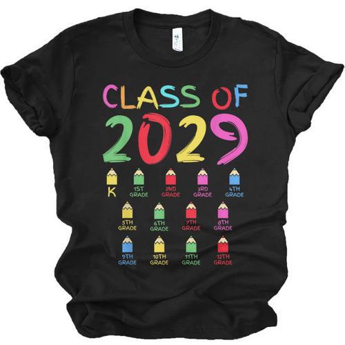 Class Of 2029 Senior Class 2029 Idea Graduation Grow With Me Unisex Jersey T-Shirt - Best Gift Smart