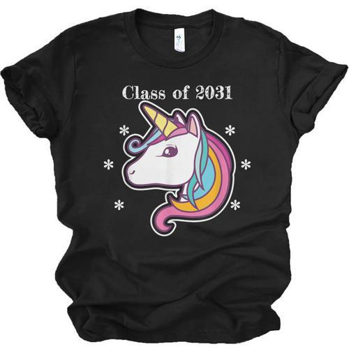 Class Of 2031 Graduation Year Unicorn T Shirt Unisex Jersey T-Shirt - Best Gift Smart