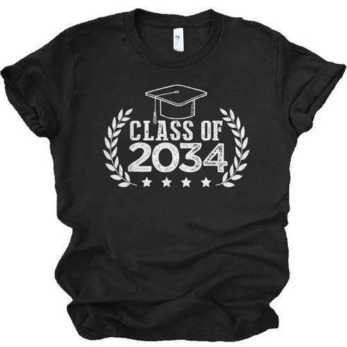 Class Of 2034 Grow With Me Shirt Graduation Kindergarten Unisex Jersey T-Shirt - Best Gift Smart
