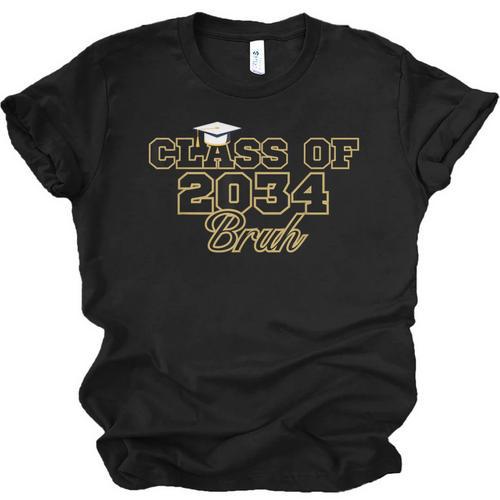 Class Of 2034 Senior 2034 Graduation Bruh Unisex Jersey T-Shirt - Best Gift Smart