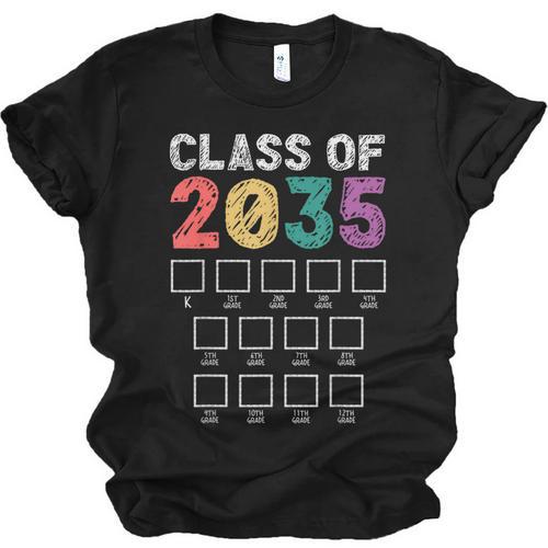 Class Of 2035 Graduation Check List Unisex Jersey T-Shirt - Best Gift Smart