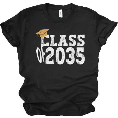 Class Of 2035 Grow With Me Boy Girl First Day Of Graduation Unisex Jersey T-Shirt - Best Gift Smart