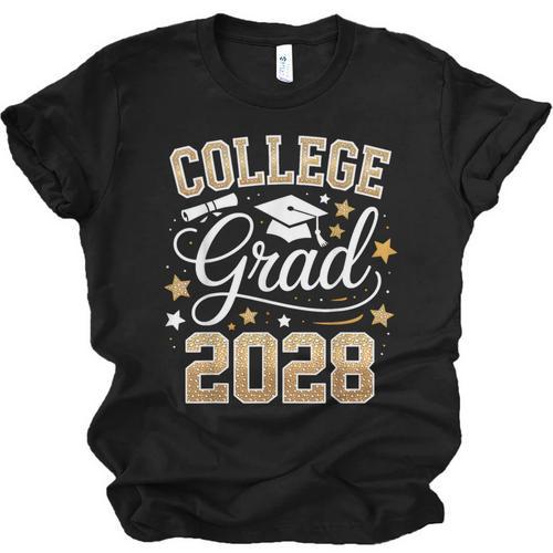 College Grad Class Of 2028 Senior Graduate Graduation 2028 Unisex Jersey T-Shirt - Best Gift Smart