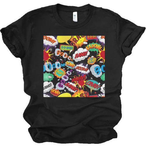 Comic Book Pop Art Modern Fun Unisex Jersey T-Shirt - Bookorys DE