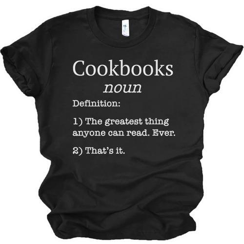 Cookbooks Cookbook Lovers Chefs Fake Definition Unisex Jersey T-Shirt - Bookorys DE