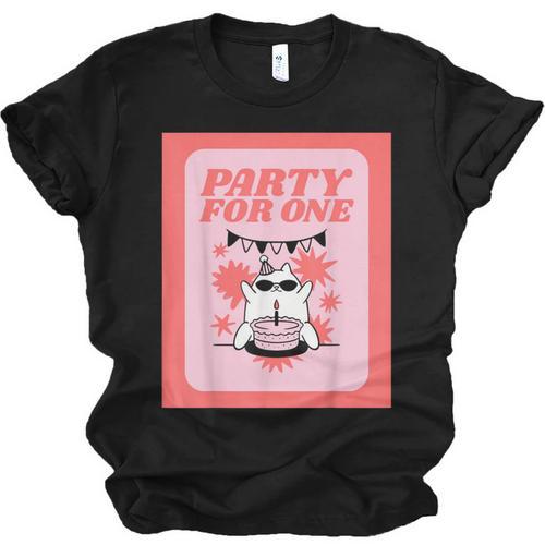 Cool Fun Cute Party Introvert Cat Character Unisex Jersey T-Shirt - Raresse