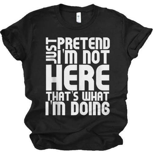 Cool Introvert Just Pretends I'm Not Heres Unisex Jersey T-Shirt - Raresse