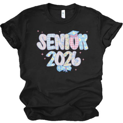 Coquette Senior-Class Of 2026 Preppy Graduation Graduate Unisex Jersey T-Shirt - Best Gift Smart