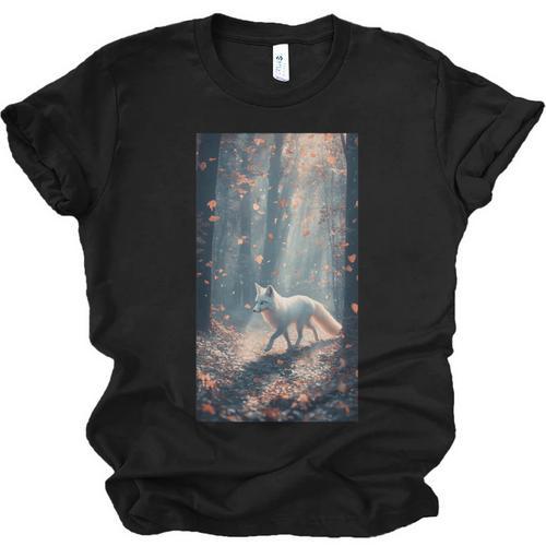 Cottagecore Fox Fox Books Flowers Wildlife Nature Unisex Jersey T-Shirt - Bookorys DE