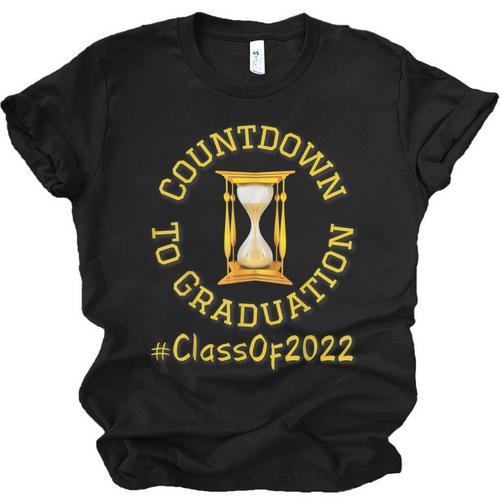Countdown To Graduation Hourglass Senior Class Of 2022 Unisex Jersey T-Shirt - Best Gift Smart