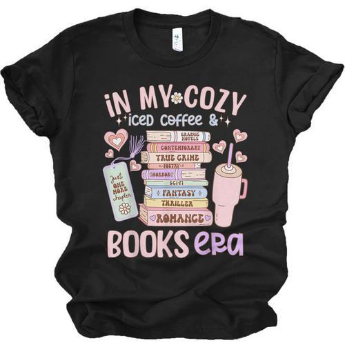 In My Cozy Iced Coffee And Books Era Unisex Jersey T-Shirt - Bookorys