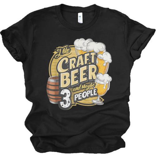 Craft Beer Lover Introverted & Hoppy Unisex Jersey T-Shirt - Raresse