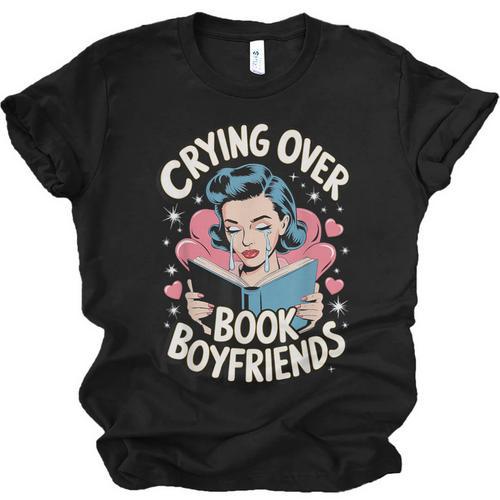 Crying Over Book Boyfriends Unisex Jersey T-Shirt - Bookorys CA