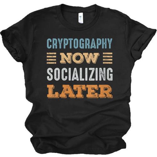 Cryptography Now Minimal Socializing Introvert Vintage Unisex Jersey T-Shirt - Raresse