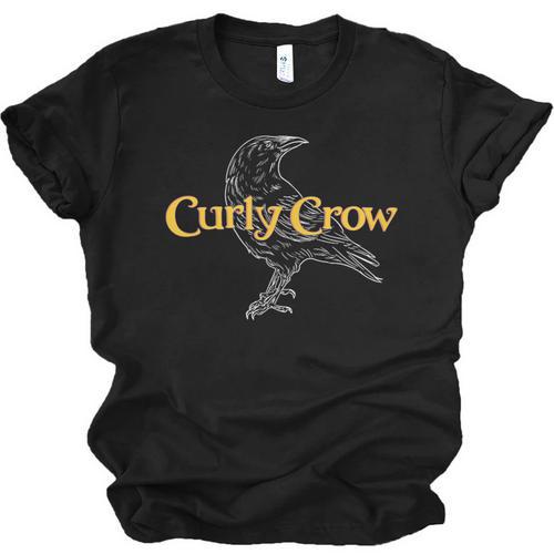 Curly Crow Art And Books Logo Unisex Jersey T-Shirt - Bookorys CA