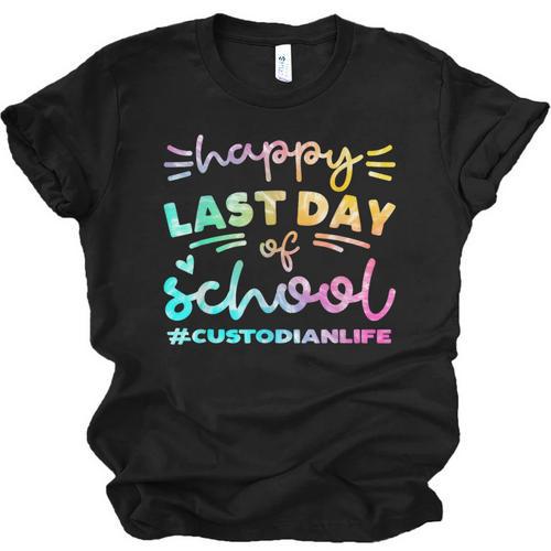 Custodian Life Graduation Day Last Day Of School Tie Dye Unisex Jersey T-Shirt - Best Gift Smart