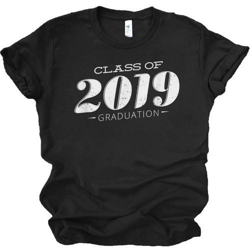 Cute Class Of 2019 Distressed Senior Graduation 2019 Unisex Jersey T-Shirt - Best Gift Smart