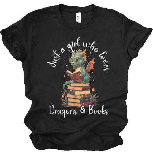 Cute Dragon Reading Book Bookworm Dragon And Books For Women Unisex Jersey T-Shirt - Bookorys AU