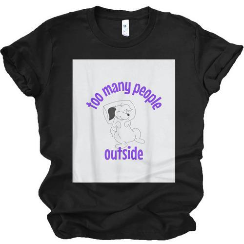 Cute Puppy With a Quote For Introverts Unisex Jersey T-Shirt - Raresse