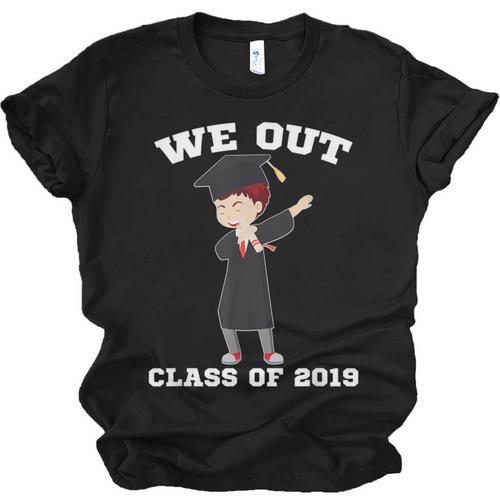 Dabbing Graduation Boy Class Of 2019 We Out Unisex Jersey T-Shirt - Best Gift Smart