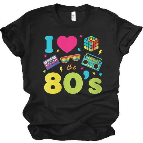 Dad I Love The 80's Retro 80s Nostalgia For Dad Unisex Jersey T-Shirt - Figerry