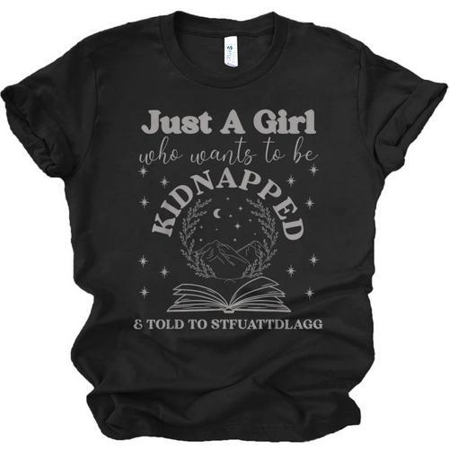 Dark Romance Merch Kidnapped STFUATTDLAGG Smutt Book Lover Unisex Jersey T-Shirt - Bookorys
