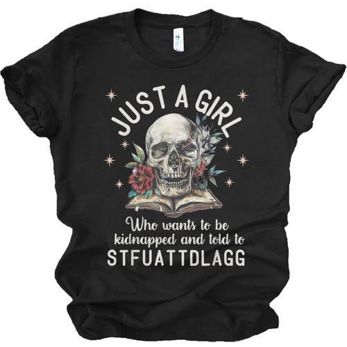 Dark Romance Smutt Book Merch STFUATTDLAGG Good Girl Trigger Unisex Jersey T-Shirt - Bookorys