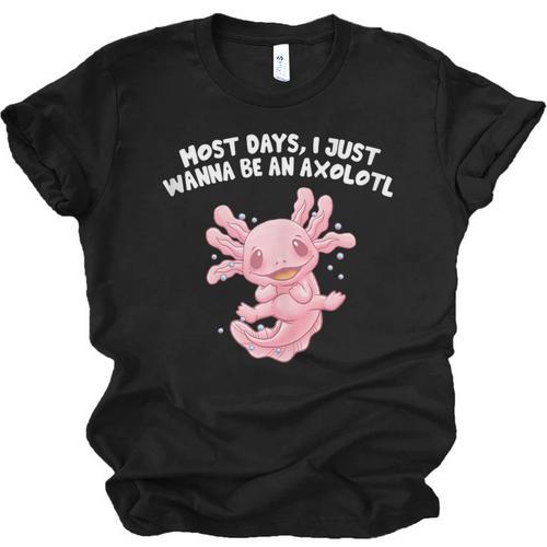 Most Days I Just Wanna Be An Axolotl Salamander Introvert Unisex Jersey T-Shirt - Raresse