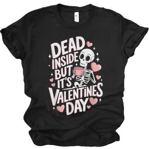 Dead Inside But Its Valentines Day T Shirt For Introverts Unisex Jersey T-Shirt - Raresse
