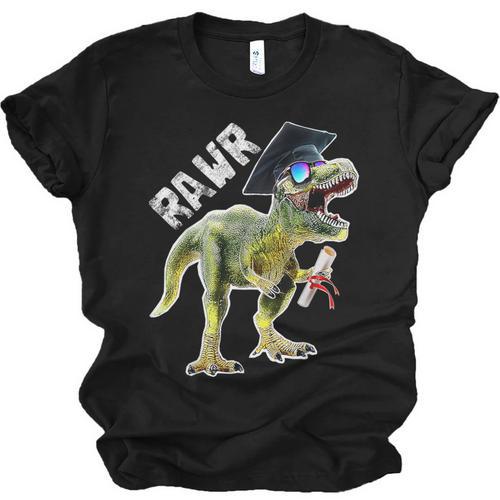 Dinosaur T Rex Rawr Last Day Of School Graduation Shirt Unisex Jersey T-Shirt - Best Gift Smart