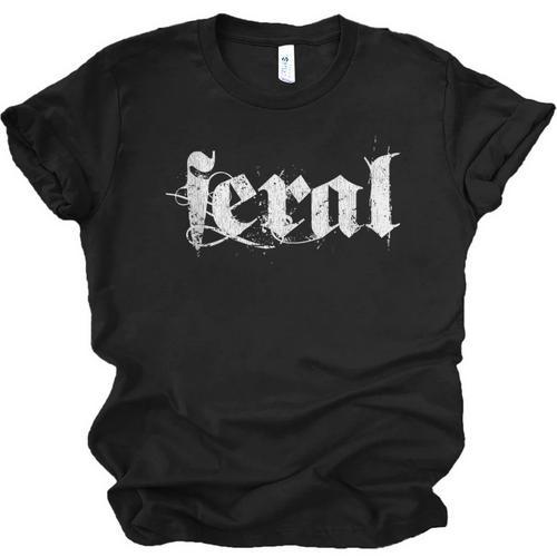 Distressed Sarcastic Wild Women Introvert People Men Feral Unisex Jersey T-Shirt - Raresse