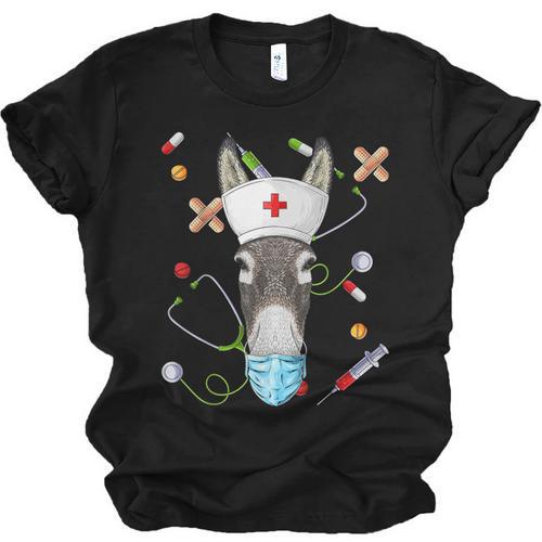 Donkey Nurse RN ER Nursing School Graduation Unisex Jersey T-Shirt - Best Gift Smart