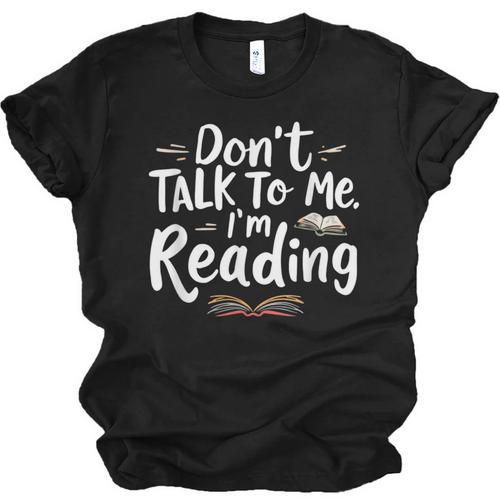 Don't Talk To Me I'm Reading Minimalist Book Lover Unisex Jersey T-Shirt - Bookorys DE