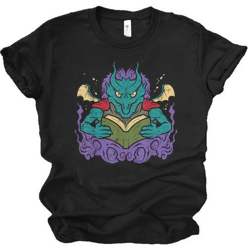 Dragon Read Reading Librarian Book Across America Kids Unisex Jersey T-Shirt - Bookorys DE