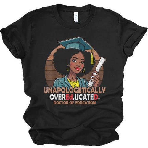 EdD Black Girls Doctor Of Education Graduation Black Women Unisex Jersey T-Shirt - Best Gift Smart