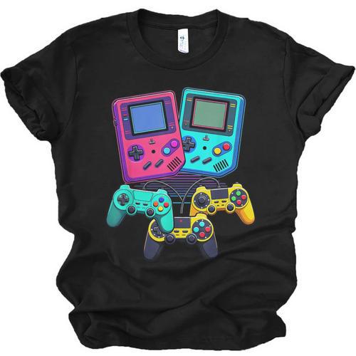 Eighties Console Controller Gaming Player Gadget Nostalgia Unisex Jersey T-Shirt - Figerry