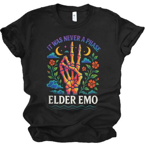 Elder Emo Nostalgia Skeleton Hand Unisex Jersey T-Shirt - Figerry