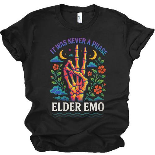 Elder Emo Nostalgia Skeleton Hand Unisex Jersey T-Shirt - Figerry