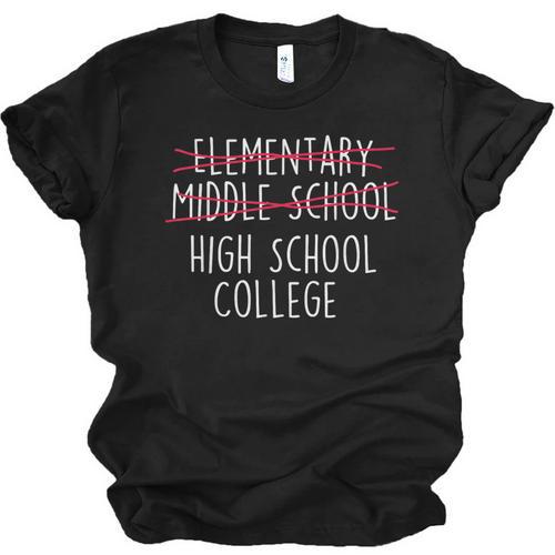 Elementary Middle School High School College Graduation Unisex Jersey T-Shirt - Best Gift Smart