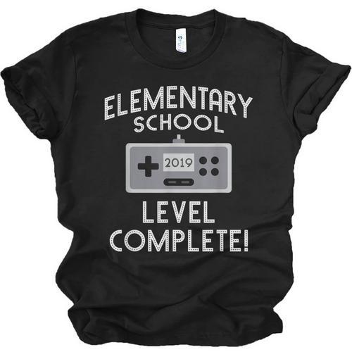 Elementary School Graduation Level Complete Gamer Unisex Jersey T-Shirt - Best Gift Smart