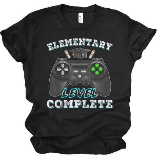 Elementary School Level Complete Gamer Graduation Unisex Jersey T-Shirt - Best Gift Smart