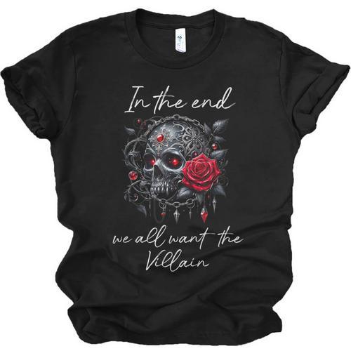 In The End We All Want The Villain Smutty Book Dark Romance Unisex Jersey T-Shirt - Bookorys