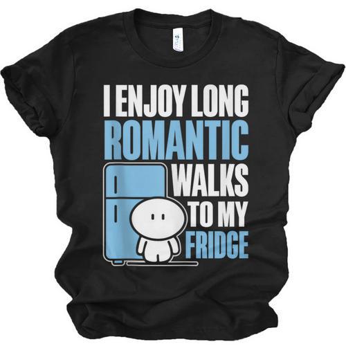 I Enjoy Long Romantic Walks To My Fridge Introvert Unisex Jersey T-Shirt - Raresse