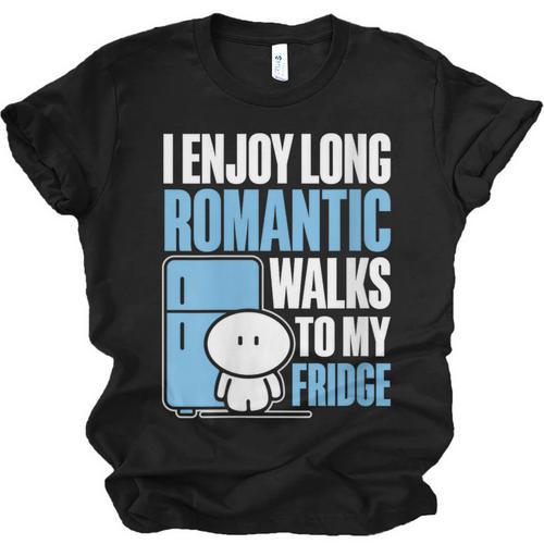 I Enjoy Long Romantic Walks To My Fridge Introvert Unisex Jersey T-Shirt - Raresse