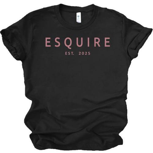 Esquire Est 2025 Women Attorney Lawyer Law School Graduation Unisex Jersey T-Shirt - Best Gift Smart